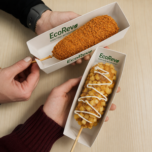 Clear <b>Window</b> Biodegradable Eco-Friendly Disposable Takeaway Boxes for Hot Dogs Corn Dogs & Waffle Carrying - Product Image 4