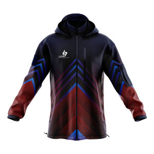 Chaqueta Cortavientos con Capucha Sublimada con Estampado Completo Personalizado, Impermeable, a Prueba de Viento, para Esquí, Deportes al Aire Libre, Venta al Por Mayor OEM - Product Image 1