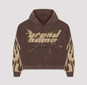 Conjunto Deportivo Personalizado para Hombre, Estilo Urbano, Lavado Ácido, Pantalones Acampanados con Sudadera con Capucha y Pantalones Apilados - Product Image 4