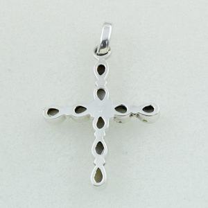Colgante de cruz de plata esterlina 925 con joyería de perla para mujer de la India, con un diseño único con simbolismo espiritual - Product Image 4