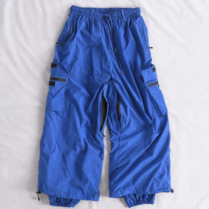 Pantalones Unisex Impermeables y Cortavientos para Esquí y Snowboard, Estilo Cargo Holgado con Cremallera, Pierna Ancha, Ropa Urbana - Product Image 1