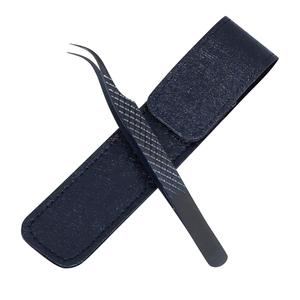 Pince à épiler incurvée pour sourcils avec pointe pointue, angle de 45 degrés, acier inoxydable léger avec revêtement en poudre, longueur 12 cm, écologique - Product Image 6