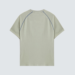 T-Shirt Raglan Oversize con Logo Personalizzato, Manica Corta, Collo Tondo, Dettagli a Contrasto, Etichetta Privata OEM ODM - Product Image 2