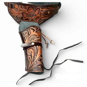 Western Hand <b>Tooled</b> Gun Covers <b>Leather</b> Comfortable Carry Holsters for Security Hold Western Concealed Carry Clip Holster Cases - Product Image 6