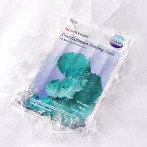 Masque raffermissant au peptide anti-imperfections rouge 10P, feuille de collagène rafraîchissante pour le visage - Product Image 1