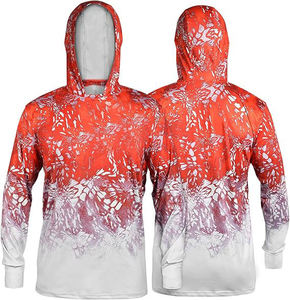 Mens Technical 100% Polyester 220g Customizable Fishing Hoodie UPF 50 Sun Protection Breathable for <b>Outdoor</b> Sportswear - Product Image 4