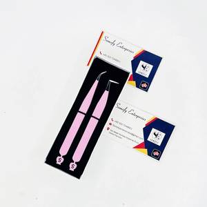 แหนบต่อขนตา Somofy Enterprises SE-BI-TL-0076 สแตนเลสสตีล ปลายเรียบ ป้องกันไฟฟ้าสถิตย์ ขนาด 10 มม. กล่องโลโก้สั่งทำได้ - Product Image 3