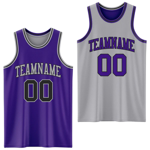 Maillot de basket-ball réversible personnalisé, vêtements de sport imprimés par sublimation - Product Image 1