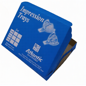 Lot de 10 porte-empreintes dentaires perforés en métal, kit d'instruments de dentisterie en acier inoxydable pour cas d'œdentineuse - Product Image 2