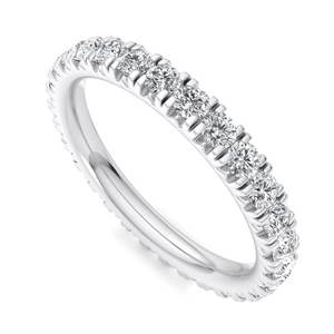 Anillo de Boda de Media Eternidad de 3 Filas de Plata de Ley 925 con Moissanita Zanlong 13823, Joyería Fina para Hombre y Mujer, Certificado GRA - Product Image 6