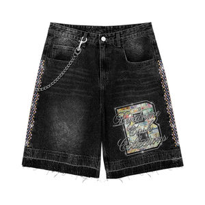 Conjunto de Shorts de Mezclilla con Capucha y Pedrería para Mujer, Invierno/Primavera, Tallas Grandes, Ropa Urbana, Fabricante de Ropa con Marca Privada OEM - Product Image 5