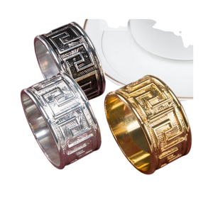 Anillo para Servilletas de Metal Hueco, Diseño Moderno y Elegante, Aleación de Zinc, Decoración de Mesa, 4.5cm de Ancho, Accesorio Decorativo para Mesa - Product Image 6