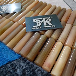 Rouleaux cylindriques en corne de buffle naturelle, tiges polies solides pour poignées de couteaux, tiges de pipe et projets de marquage à chaud - Product Image 2