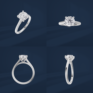 Bague de fiançailles classique en diamant rond taille brillant en platine PT950 pour femme - Product Image 6