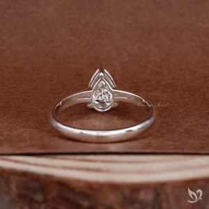 Anillo de Compromiso Clásico y Moderno con Corte de Pera, 1 CT, Diamante Cultivado en Laboratorio con Certificado IGI, Solitario de Dos Piezas en Oro de 10K, para Regalo de Aniversario - Product Image 3