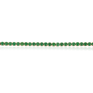 Bracelet empilable élégant en or jaune 14 carats, design nouveau, léger, 100 % émeraude véritable, fermoir boîte, fait main, unisexe. - Product Image 3
