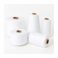 100% Coton Cardé Filé à Anneaux Blanc Blanchi Brut Haute Qualité Absorbant l'Humidité Anti-Boulochage pour Fabricants de Tissus