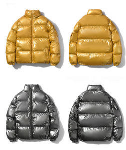 Blouson d'hiver matelassé et rembourré pour homme 2026, coupe-vent chaud en polaire épaisse, décontracté, zippé, style bomber, col montant, doublure en bambou sur le devant - Product Image 2