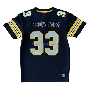 2025 nueva llegada camiseta de fútbol americano para hombre Camiseta de secado rápido verano Boxy Fit malla personalizada recortada Jersey con mangas cortas - Product Image 1