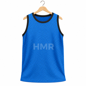 HMR Sorority Sisterhood <b>Blue</b> <b>Mesh</b> Tank <b>Top</b> Crew Neck Sleeveless Athletic Basketball Jersey Moisture Wicking - Product Image 5