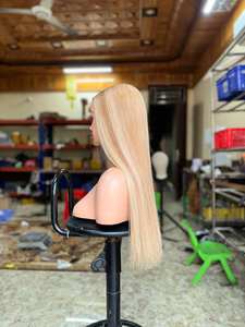 Factory Double Drawn Full Cuticle Aligned Raw Virgin Russian Balayage Wholesale Full Human Hair <b>Lace</b> Front Wig for <b>White</b> Girl - Product Image 5