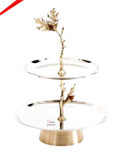Nouveau support à gâteau de table en métal à 2 niveaux au design élégant pour la décoration de la maison et l'hôtellerie - Product Image 5