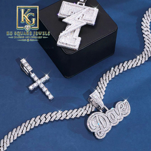 Collar con Colgante de Cruz de Moissanita Cristiana de Plata de Ley 925, Chapado en Oro, Joyería Hip Hop para Fiesta - Product Image 6