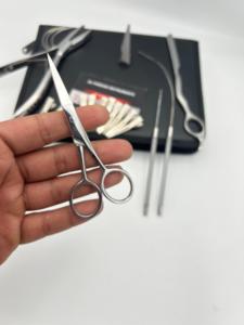 Stainless Steel Hair Extensions Beading Tools <b>Kit</b> Commercial Use Mirror <b>Polish</b> Durable Reusable Flat Tip Plier Looping Hook - Product Image 6