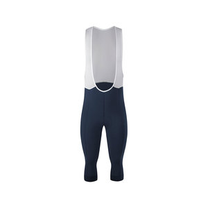 <b>Men's</b> Cycling Bib <b>Shorts</b> Navy White Moisture Wicking Fitted <b>Three</b> <b>Quarter</b> <b>Length</b> - Product Image 1
