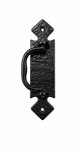 Modern Black Cabinet <b>Handle</b> Cast Iron <b>Pull</b> Right Hand for <b>Doors</b> & Windows - Product Image 2