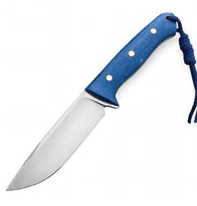 Herramienta Utilitaria de Exterior con Hoja Fija Personalizada al por Mayor con Mango de Micarta Azul - Product Image 1