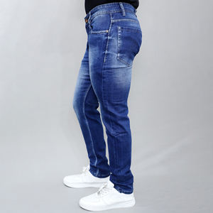 Jeans en denim décontractés pour hommes, nouvelle collection Gex, taille mi-haute, extensibles, bleu clair - Product Image 5