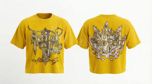 Camiseta con Cuello Redondo, 100% Algodón, Estilo Hip Hop, Transpirable, Último Diseño, Ropa Urbana, Hombros Caídos, Tallas Grandes, Cómoda, Impresión DTG, Logotipo Personalizado - Product Image 6