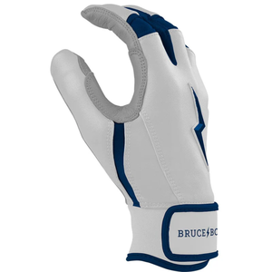 Bruce <b>Bolt</b> Black Leather Batting Gloves Eco-Friendly Quick-Dry Padded <b>Hook</b> and Loop Closure Unisex Adult Training - Product Image 2