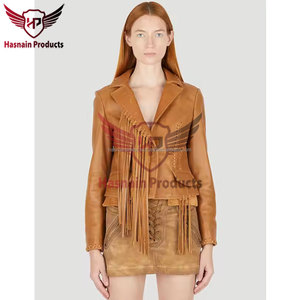 Stylish Fringed & Beaded <b>Western</b> Leather <b>Jacket</b> for Cowgirls, Women, Ladies, and Girls - Latest Designs with Unique Detailing - Product Image 6