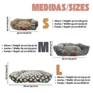 Cuccia per Cani Yommy con Design a Impronta di Zampa e Cuore, Tessuto Morbido in Flanella, Base Antiscivolo, 3 Misure S (42x55 Cm) M, Categoria Prodotto: Tappetini e Cuscini per Animali Domestici - Product Image 6