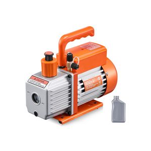 Pompa per vuoto rotativa a palette monostadio 4 CFM per sistemi HVAC R134a R22 R410a, kit di riparazione AC auto con olio e strumenti per officina - Product Image 1