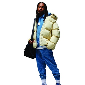 Pantalones de chándal apilados ajustados Pantalones apilados de algodón y poliéster Pantalones de chándal atléticos ajustados para correr para hombre - Product Image 1