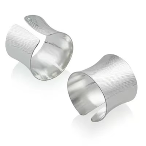 Modern Stainless Steel Napkin <b>Rings</b> 4.5cm Width Semi-<b>Circle</b> Design Durable Table Decoration Accessory for Wedding - Product Image 2