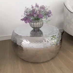 Table basse en marbre noir et métal, pieds en fer doré artistiques, plateau en fer amovible, design artisanal, style côtier moderne - Product Image 4