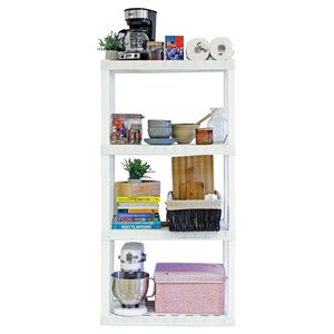 Étagère de rangement pour garage à 4 niveaux, 56"H x 30"W x 14"D, blanche, capacité de 400 lb - Product Image 5