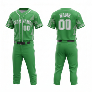 Ensemble d'uniformes de baseball personnalisés, maillot et pantalon en sublimation, polyester respirant, vêtements d'entraînement et de match pour équipe, prix bas, OEM - Product Image 3