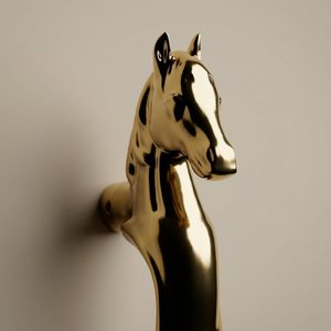Decorative Metal Horse Head Door Pull Handles Long Equestrian Design Metal Door Handles Vintage Style Hardware for Entry - Product Image 5