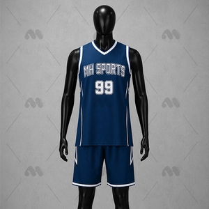 Shorts de basket-ball bleus pour hommes, shorts d'entraînement pour équipes sportives, shorts athlétiques à séchage rapide, ensemble de shorts personnalisés avec logo - Product Image 1