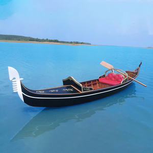 Gondole Vénitienne Romantique de 15 pieds en Bois – Bateau à Rames Haut de Gamme pour Activités Nautiques, Décoration de Festivals, Complexes Lacustres et Loisirs Fluviaux - Product Image 1