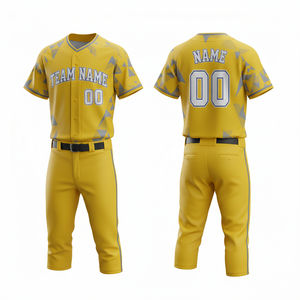 Uniforme de Béisbol Personalizado de Poliéster de Secado Rápido y Transpirable, Pantalón Corto, Ropa Deportiva Sublimada Estampada de Alta Calidad - Product Image 3