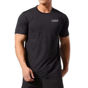 T-shirts de sport personnalisés pour hommes 100% coton, séchage rapide, respirants, pour la gym, la course, l'entraînement, la compression, décontractés - Product Image 1