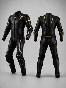 Black <b>Summer</b> Biker Moto Leather <b>Motorcycle</b> Racing Suit <b>Jacket</b> Trousers Set Breathable Waterproof Protective Riding Gear Custom - Product Image 1