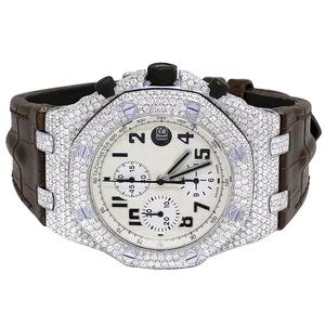 Reloj de Cuarzo Moissanite de Alta Gama Personalizado, Estilo Hip Hop de Lujo, Diamantes con Claridad VVS, Caja Cuadrada, Cristal Romano, Acero Inoxidable - Product Image 5