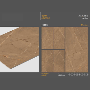 กระเบื้องพอร์ซเลนแบบมันเงาสมัยใหม่ ขนาด 60x120 ซม. กระเบื้องพอร์ซเลนเคลือบผิวมันเงา สำหรับตกแต่งภายในห้องนั่งเล่น ติดตั้งง่าย ใช้ในโรงเรียน รหัสสินค้า 13055 - Product Image 2